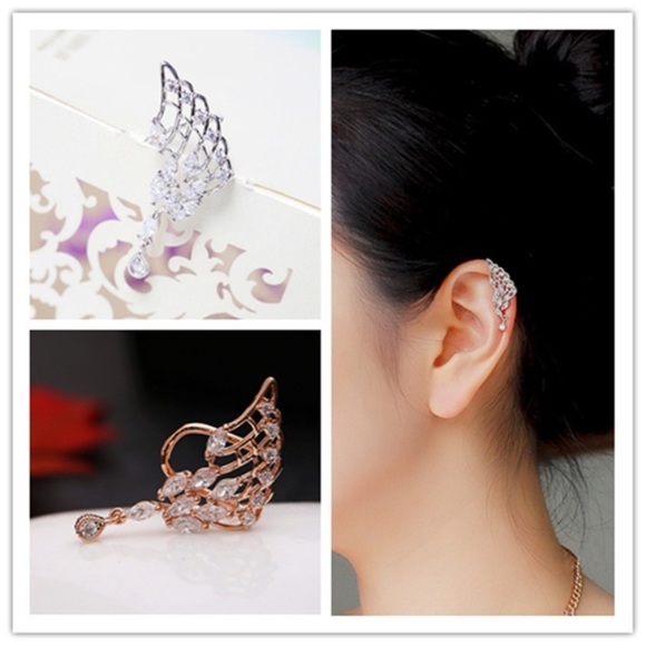 18K Gold Plated Sterling Silver Ear Cuff – No Piercing Needed, One-Piece Design